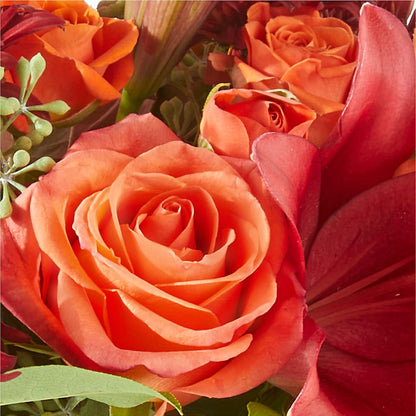 Crimson Leaves Bouquet – LULU & J FLOWERS, Orange CA