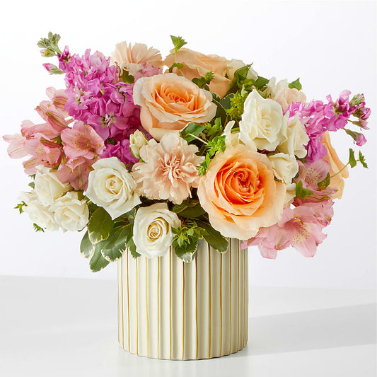 Paradise Bouquet with Ivory Vase – LULU & J FLOWERS, Orange CA