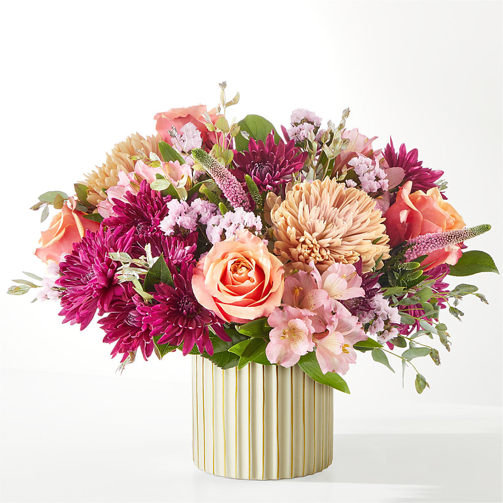 Berry Cobbler Bouquet with Ivory Vase – LULU & J FLOWERS, Orange CA