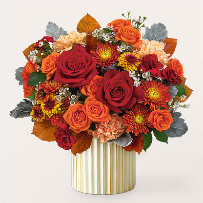 Merlot Bouquet with Ivory Vase – LULU & J FLOWERS, Orange CA