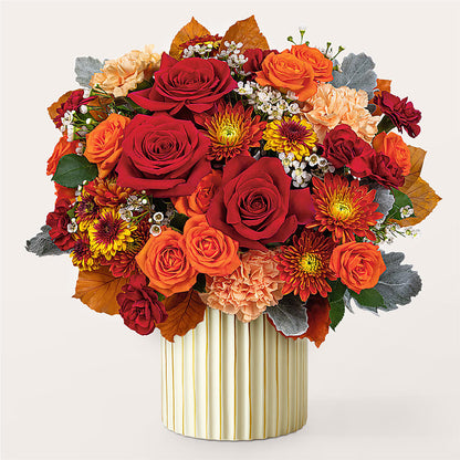 Merlot Bouquet with Ivory Vase – LULU & J FLOWERS, Orange CA