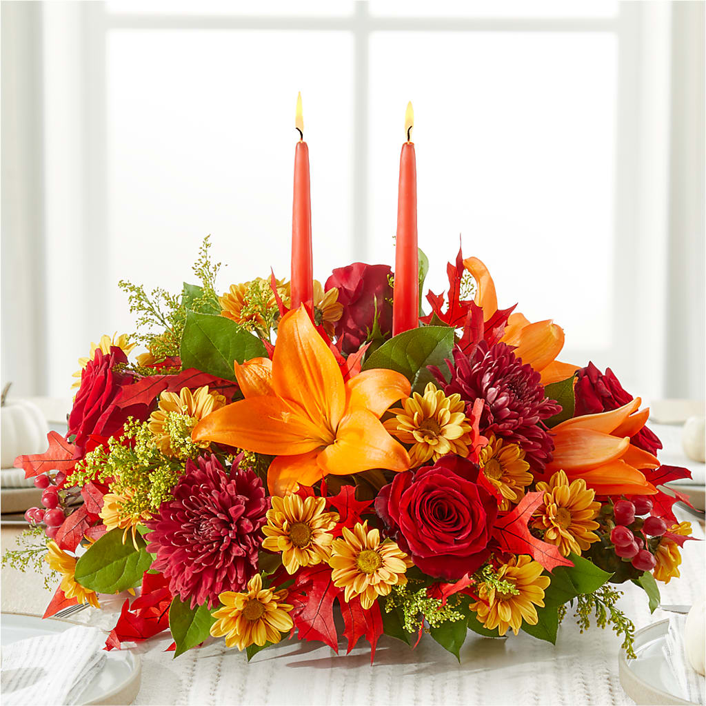 Autumn's Embrace Centerpiece – LULU & J FLOWERS, Orange CA