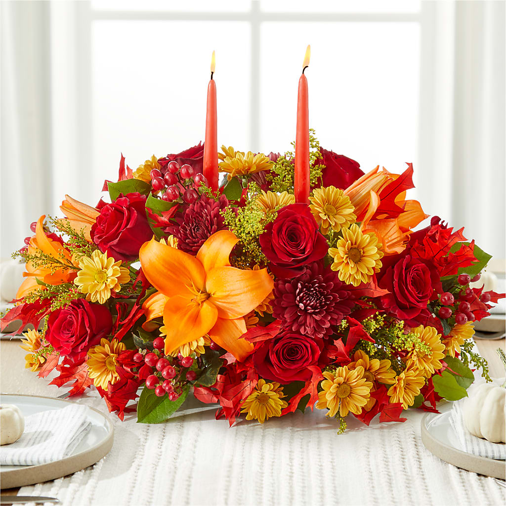 Autumn's Embrace Centerpiece – LULU & J FLOWERS, Orange CA