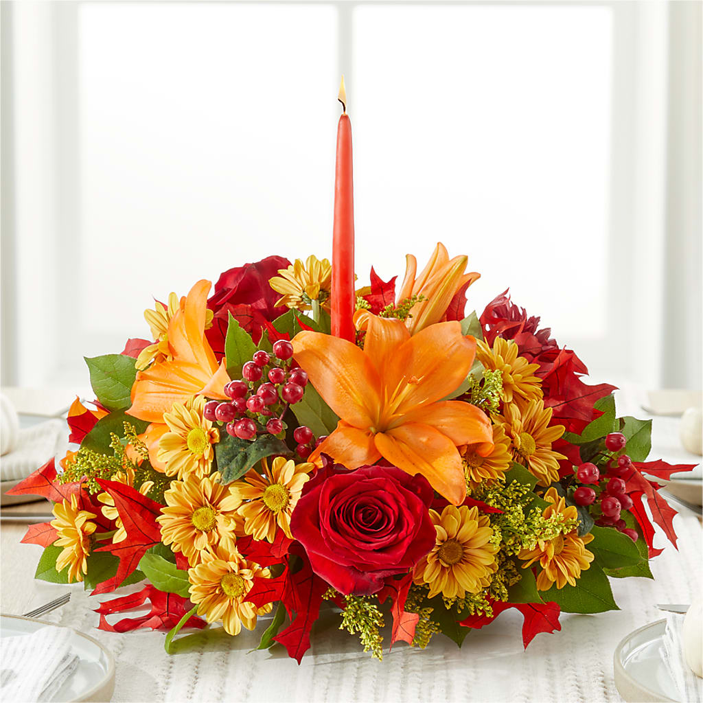 Autumn's Embrace Centerpiece – LULU & J FLOWERS, Orange CA