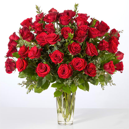 Forever Yours Fifty Stem Red Rose Bouquet – LULU & J FLOWERS, Orange CA