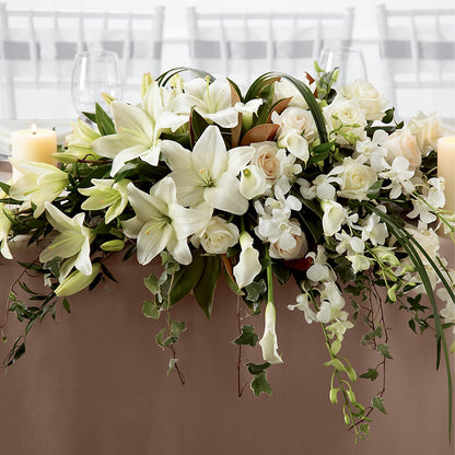 White Linen Arrangement – LULU & J FLOWERS, Orange CA