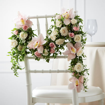 Orchid Rose Chair Décor – LULU & J FLOWERS, Orange CA