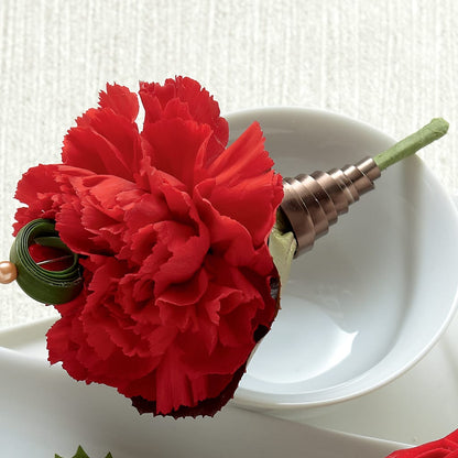 Red Carnation Boutonniere – LULU & J FLOWERS, Orange CA